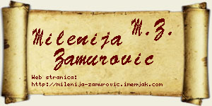Milenija Zamurović vizit kartica